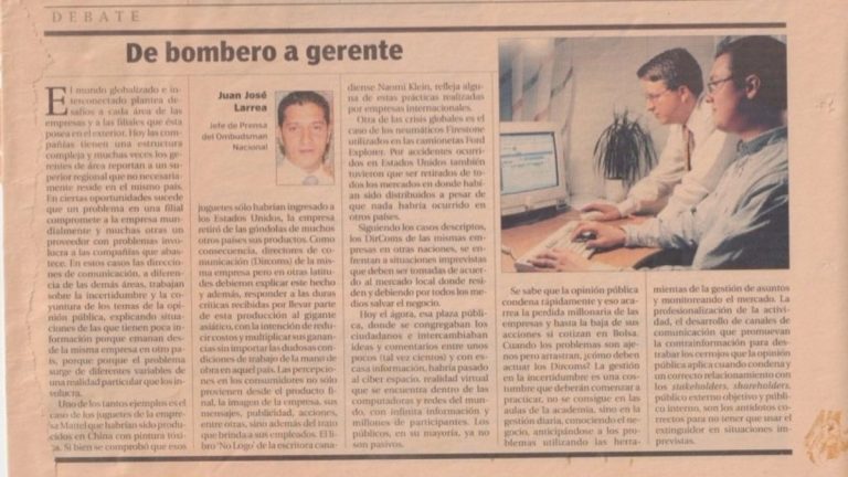 De bombero a gerente