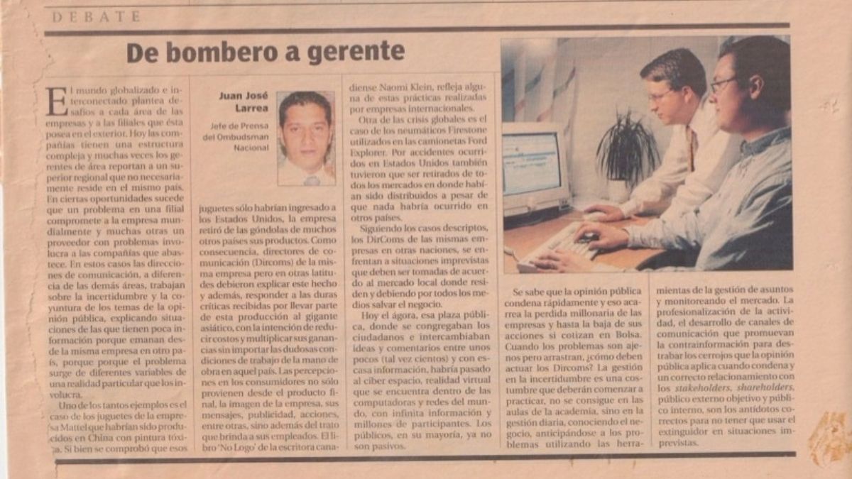 De bombero a gerente